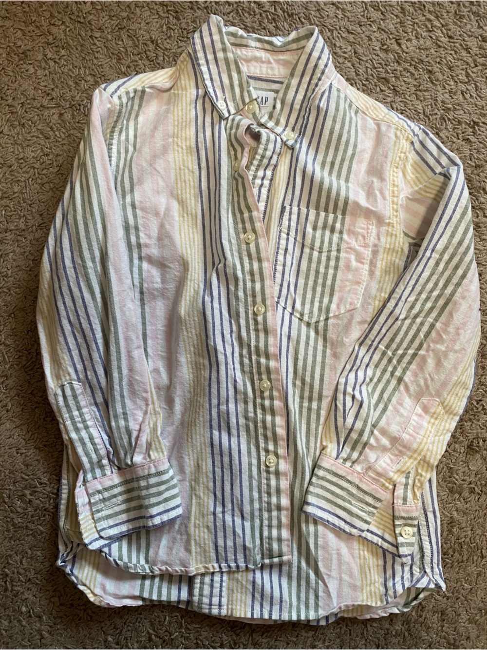 GAP Pastel Multi-Stripe Boy’s Button-Up Shirt